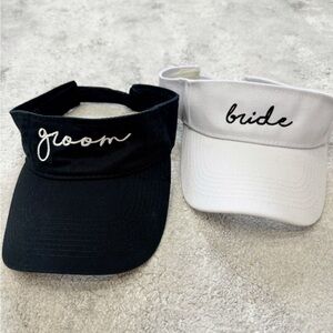 Bride and Groom Visor - His and Hers Set